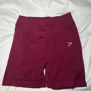 Women's Maroon Gymshark Shorts